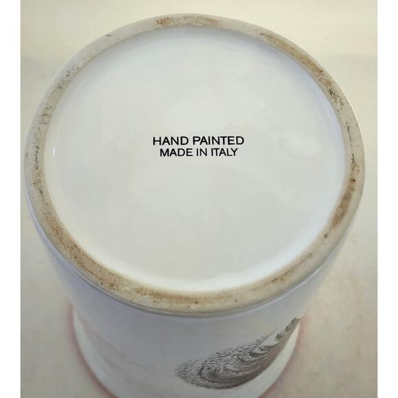 CERAMIC KITCHEN UTENSIL HOLDER/WINE HOLDER-Made in Italy-Hand Painted-Rooster - Picture 7 of 10